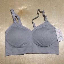 Auden Size Small Nursing Seamless Bra in Gray