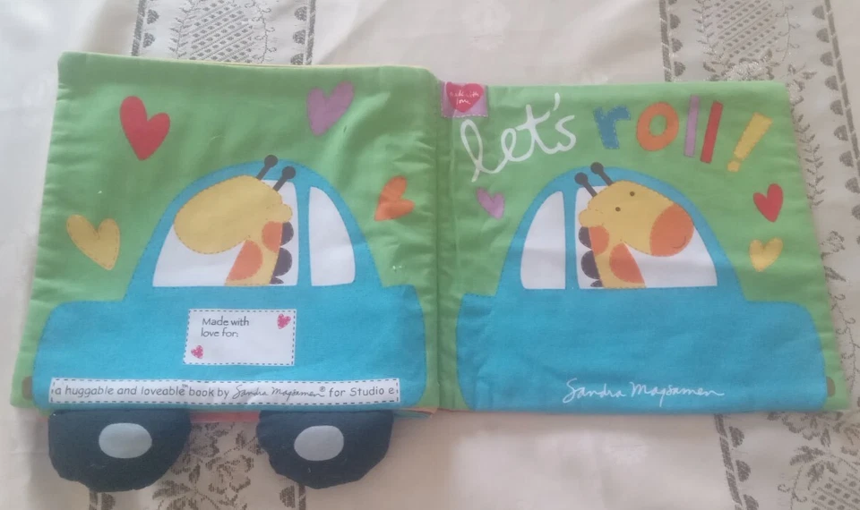 Libro de bebé Montessori tranquilo tela suave animales colorido rollo educativo Foto 3 de 4