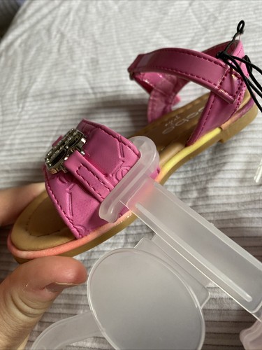 Sandalo NEBE RAGAZZE rosa iridescente strass brevettato logo cinturino alla caviglia bambino 7 - Foto 11 di 24
