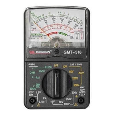 Gardner Bender GMT-318 Analog Multimeter, 6 Function, 14 Range, AC / DC Volt
