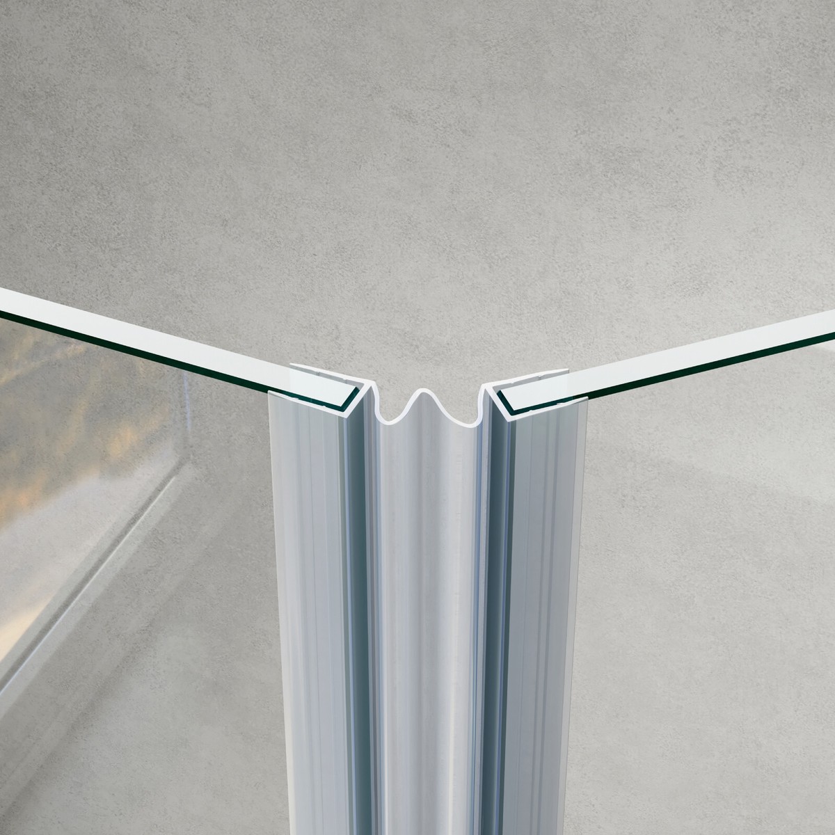 AquaParts Duschtür-Dichtung, 200 Cm – Für Glasstärke 7-8 Mm, Transparent, PVC, Zur Abdichtung Von Duschtüren & Wänden