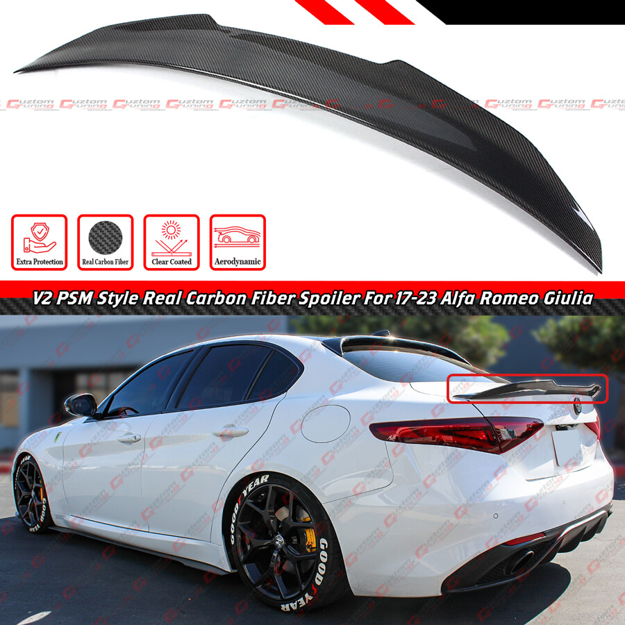 Alettone Spoiler Posteriore Per Alfa Romeo Giulia 2015-2023 - In ABS, Design Sportivo