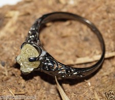 0.41CT NATURAL YELLOW ROUGH DIAMOND RING RAW DIAMOND RING RUSTIC DIAMOND RING 88