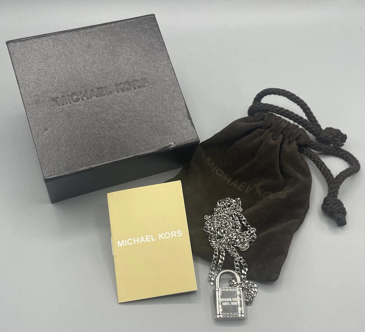 Collana ciondolo originale Michael Kors serratura s out rara collana MK