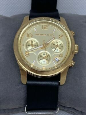 Michael Kors MK5055 Runway Midsized Unisex Black Leather  display picture 3