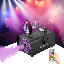 Nebelmaschine mit Lichtern 18 LED, Rauchmaschine mit 13 Farbe Lichteffekt 500W