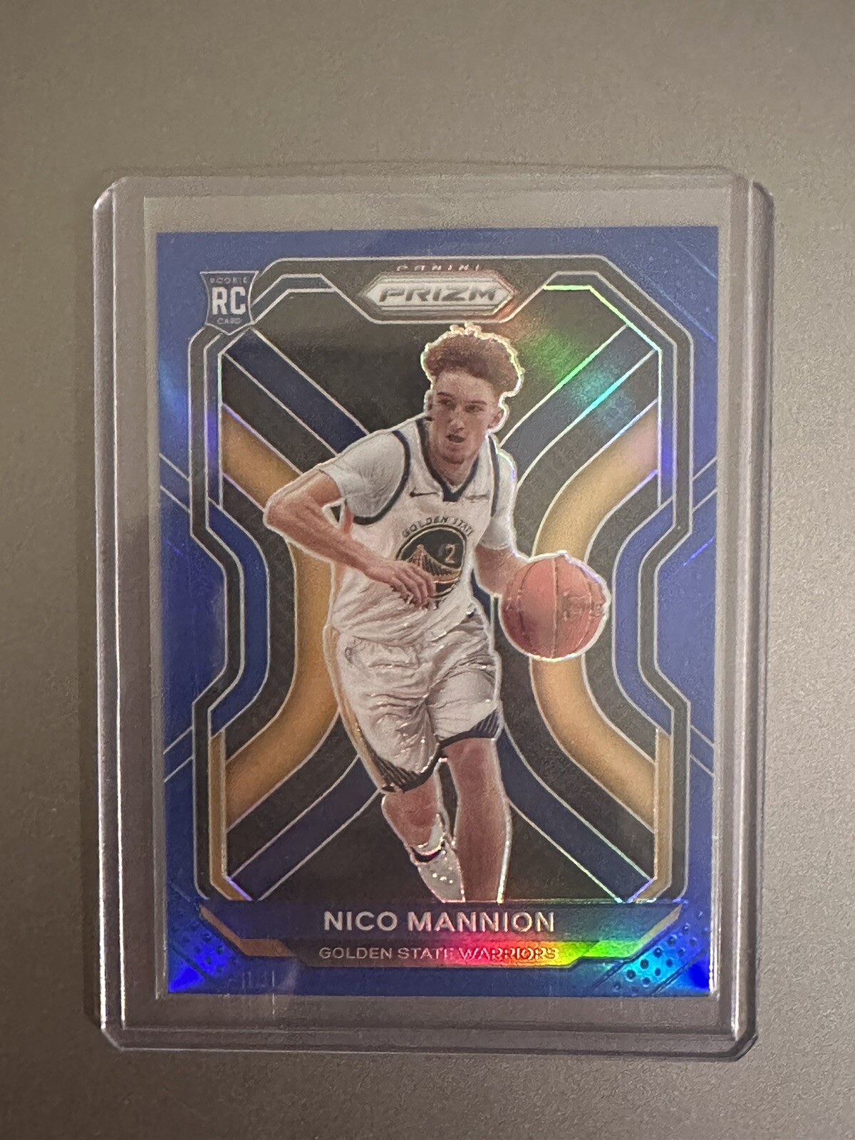 2020-21 Panini Prizm Nico Mannion Blue Prizm /199 #293 Golden State Warriors