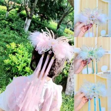 China Hanfu Girl Fairy Headdress Tassel Headband Hair Accessories Hairpin