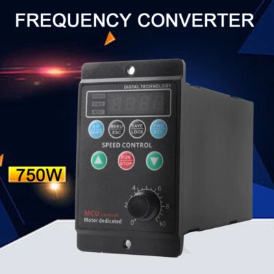 MARKENLOS Variabler Frequenzantrieb VFD Einphasiger Input 3 Phasen Ausgangs Inverter 750W