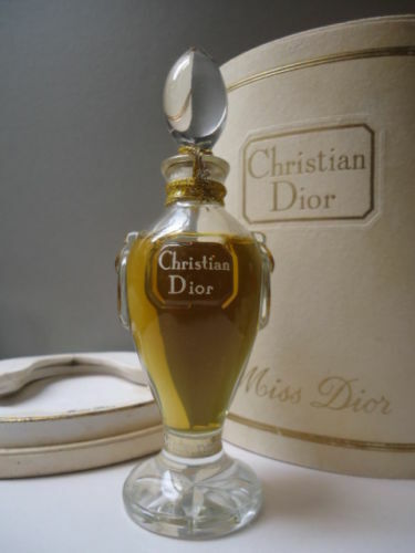 Perfume Christian Dior Miss Dior De Colección Años 50 Baccarat Sellado Ánfora...