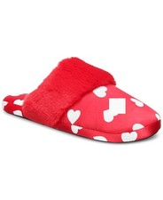 MSRP 35 Inc International C Women's Hearts Faux-Fur-Trim Slippers SIZE 7-8
