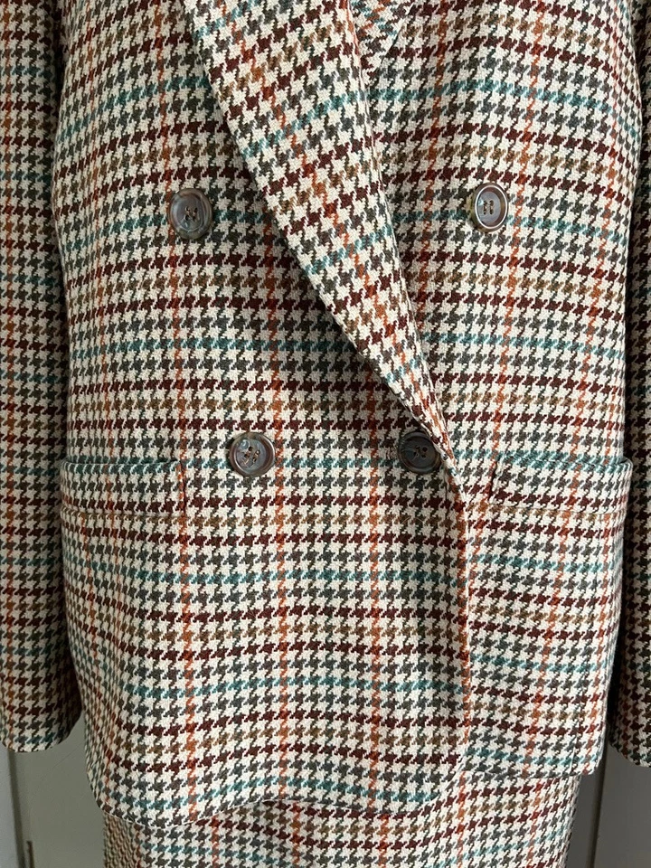 Pendleton Houndstooth шерсти юбка куртка костюм женщин 16 карьера стиль США EUC - Изображение 3 из 4