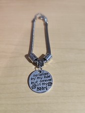 New Pet Memory Paw Print Bracelet Forever in my Heart Cat Dog Loss Memory