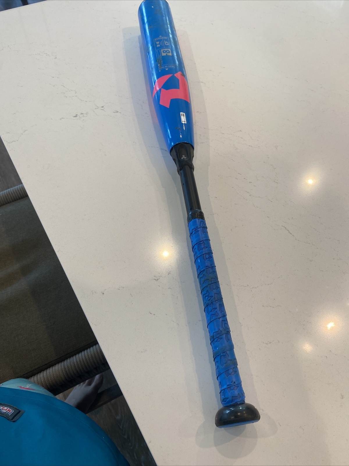 DeMarini 2022 CF USSSA Youth Baseball Bat 30 Inch Drop 8 Custom Blue