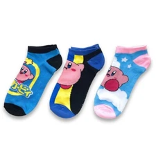 Nintendo Kirby Character Ankle Socks - 3 Pack [SIZE 5-10] NEW