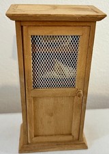 Handmade Vintage Dolls House Wooden Meat Safe 1.12 Scale
