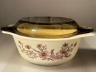 Vintage Pyrex England casserole dish in “woodland” MEDIUM SIZE