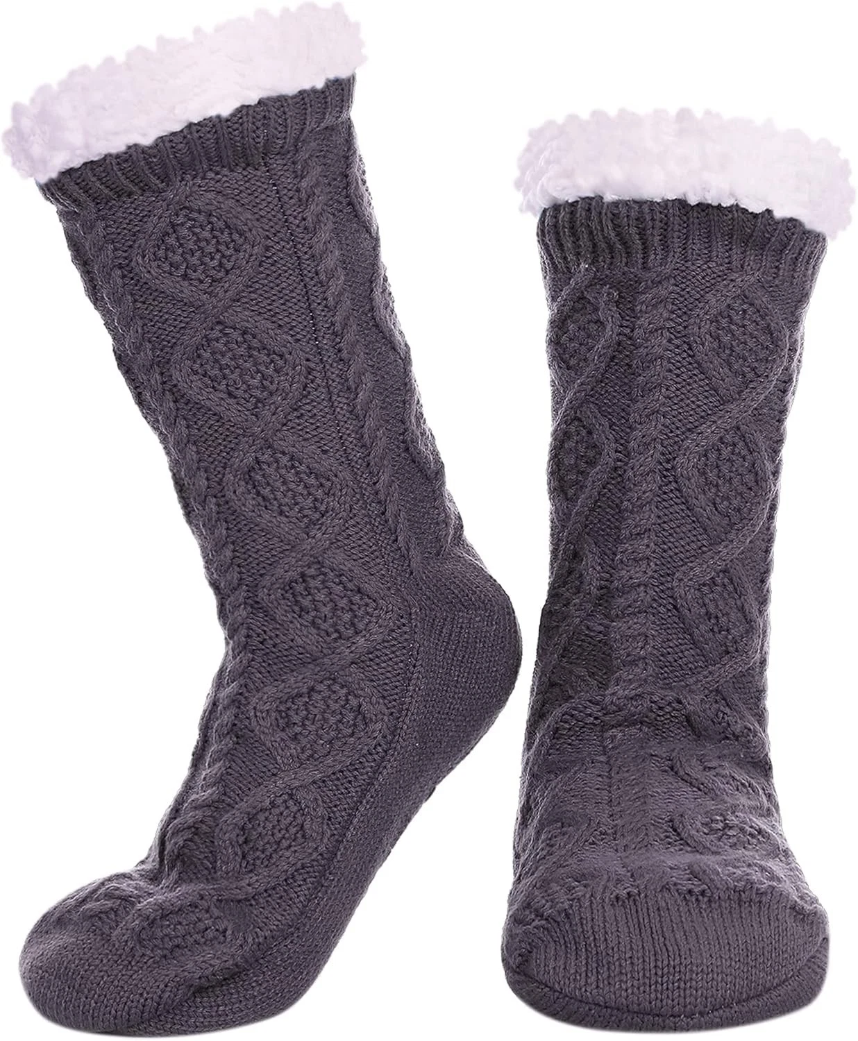 Womens Slipper Socks Winter Warm Fleece Lined Socks Cozy Soft Thick Fuzz