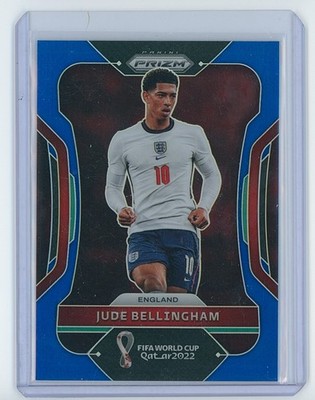 2022 PANINI PRIZM WORLD CUP QATAR BLUE #90 JUDE BELLINGHAM /299 ENGLAND 3 LIONS