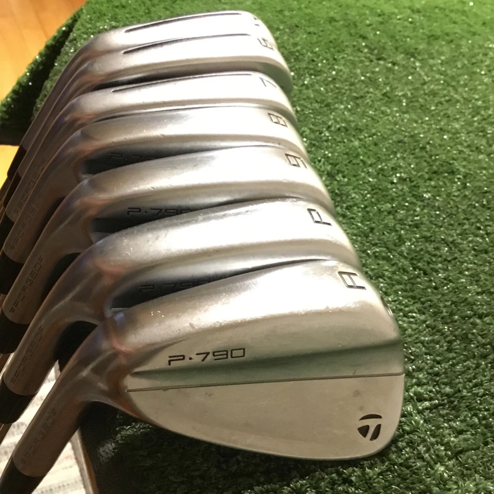 Taylormade Left Handed P-790 Forged Irons Set 5-PW-GW Regular Zelos7 Steel -1.5” - Image 2 of 4