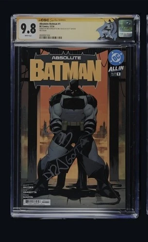 Absolute Batman #1 CGC SS 9.8 Graded SIGNED Snyder & Dragotta Cover A 1st Print