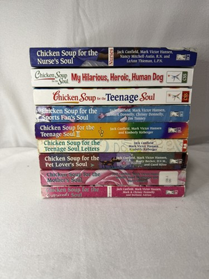 #ad Chicken Soup For The Soul 8 Book Lot Titles In Pictures Paperback Good Cond $16.14