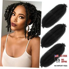 Marley Twist Braiding Hair 8 Inch 3 Packs, Springy Afro 8 Inch Pack of 3 1B