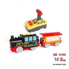 Battery Operated Locomotive Train Set for Wooden Tracks,Electric Remote