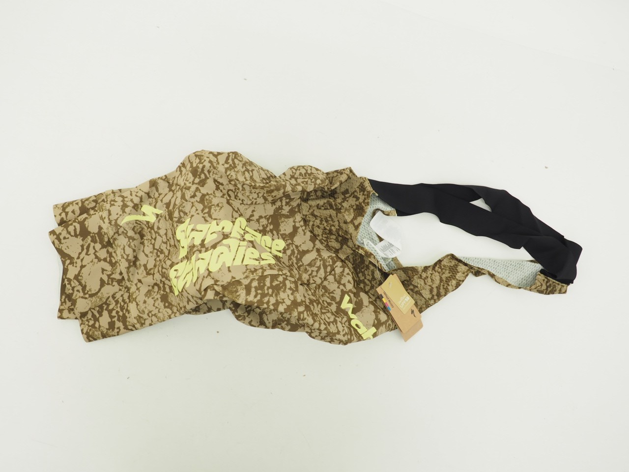 NEW! Specialized SL-R Custom Cycling Bib Shorts Men's Medium Tan / Green