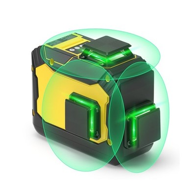 Laser Level 3x360° Self Leveling 3D Green Cross 12 Lines Laser Touc... Fast