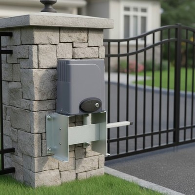 Secure Your Property with 1400lb Sliding Gate Opener   Fast Installation & Use