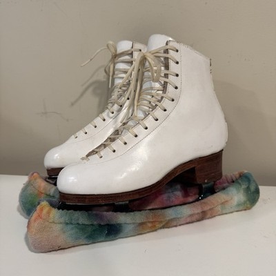 SP Teri Super Deluxe Figure Skating Boots Size 4B 550 Sheffield England Phantom