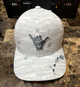 Callaway Adjustable Golf Hat Cap White/Gray Camo Embroidered Logo Polyester