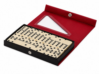 Dominoes Double 6 Six Standard Size Ivory Color Tile Set New 