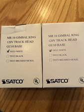2 Satconuvo Th321 Mr16 Gimbal Ring Track Heads Gu10 Base 120v 50w Max White 2 Satconuvo Th321 Mr16 Gimbal Ring Track Heads Gu10 Base 120v 50w Max White
