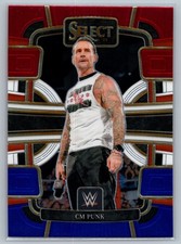 2024 Panini Select WWE CM Punk #20 Red & Blue Concourse RAW Wrestling Card RAW