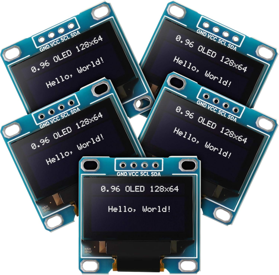 5 Pieces 0.96 Inch OLED Module 12864 128X64 Driver IIC I2C Serial Self ...
