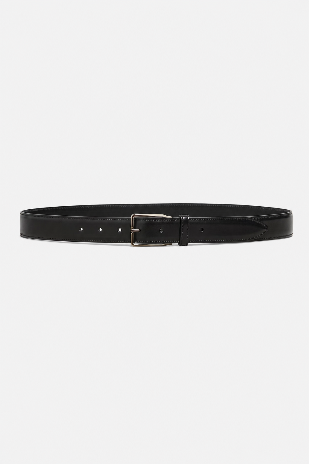 BRUNELLO CUCINELLI MEN'S BLACK LEATHER BELT MSRP $695