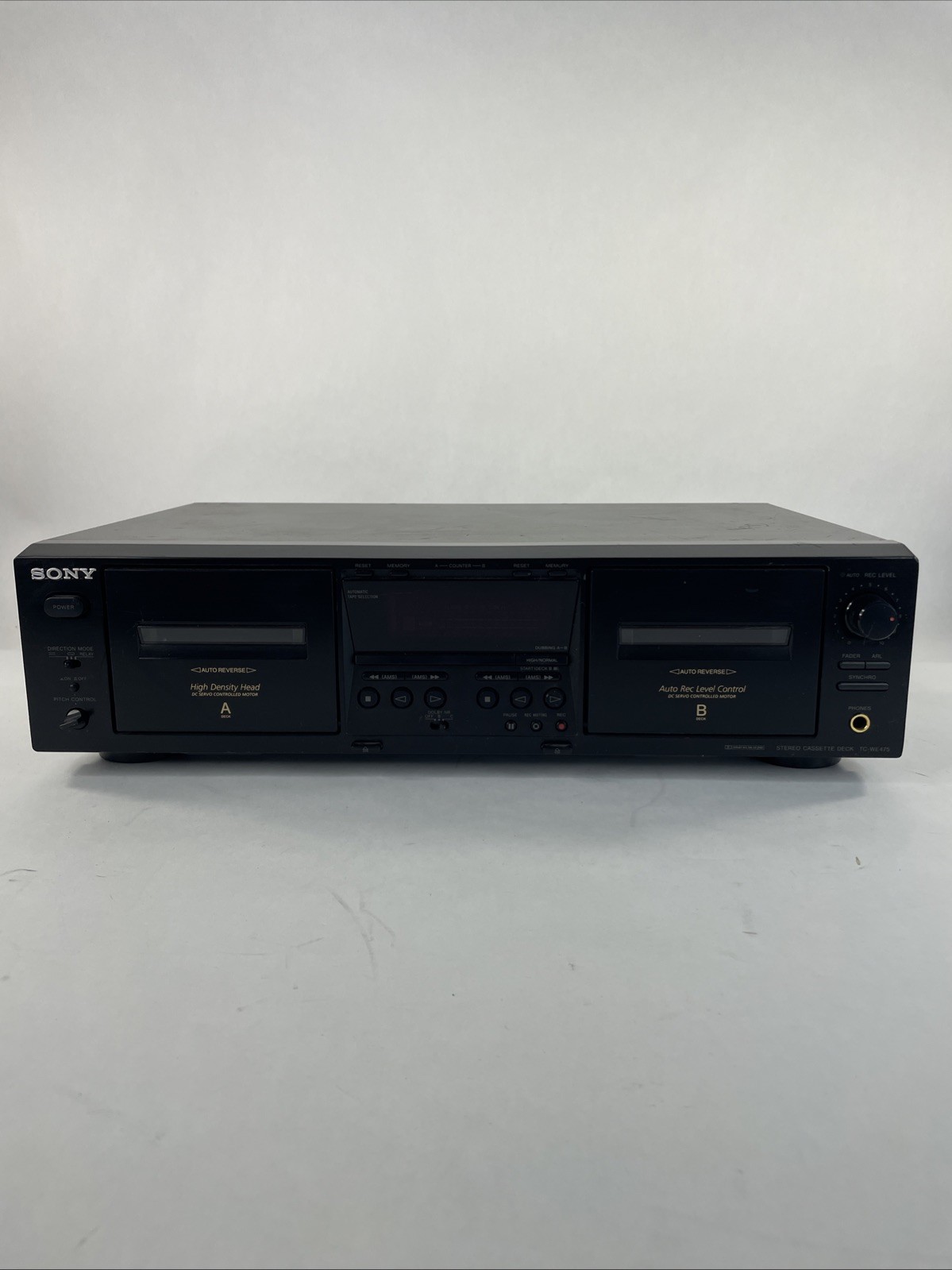 Sony TC-WE475 Auto Reverse High Density Head Stereo Dual Cassette Deck