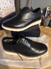 Bruno Marc Men's Leather Grandwing Oxford Shoes Size 8 Black New In Box