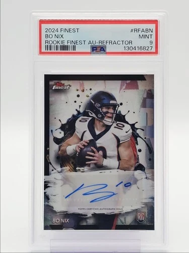 BO NIX 2024 TOPPS FINEST ROOKIE AUTOGRAPH REFRACTOR RC AUTO PSA 9 Q6438