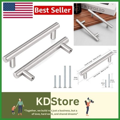 Versatile 10-Pack Stainless Steel T Bar Handles - Cabinet Pulls for All Styles