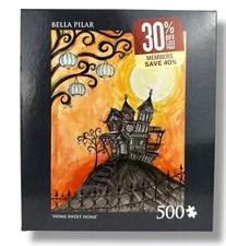 Bella Pilar Home Sweet Home 500 Piece Puzzle Halloween Haunted House Psycho New