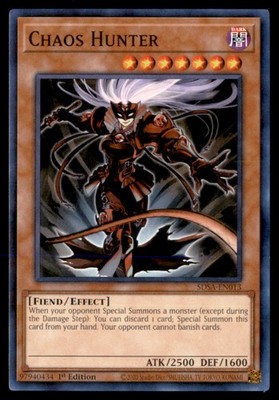 Yu Gi Oh! Chaos Hunter SDSA EN013 SDSA 1st Edition Regular