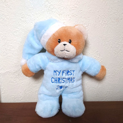 Wilko Bedtime My First Christmas 2016 Bär Plüsch Teddy blau Junge Schlafanzug Spielzeug