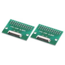 MECCANIXITY FPC FFC PCB Converter Board 24P 0.5mm on Socket Side, Back...