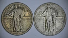 Two Standing Liberty Quarters (1917, 1918) -- No Reserve