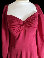 JJ's HOUSE Bridesmaid Wedding Guest Dress Sz M Burgundy Maxi Convertible Formal