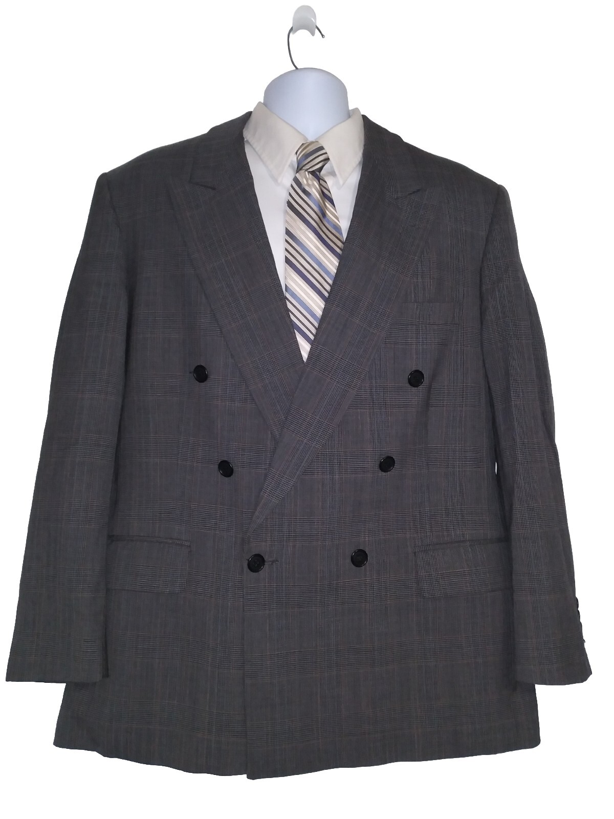 STANLEY BLACKER COUTURE DOUBLE BREASTED GRAY PLAI… - image 1