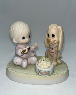 Precious Moments Sharing Our Christmas Together 531944 Boy and Dog Figurine